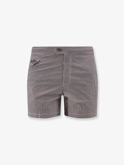MC2 Saint Barth Nylon swim shorts with micro-pattern - Marrone