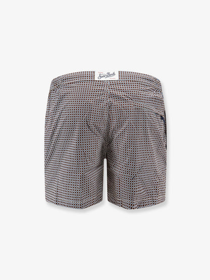 MC2 Saint Barth Nylon swim shorts with micro-pattern - Marrone