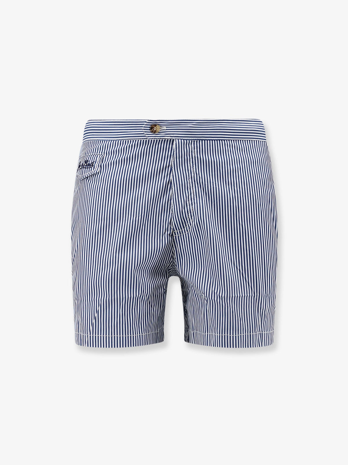 MC2 Saint Barth Harrys nylon swim shorts with striped print - Celeste