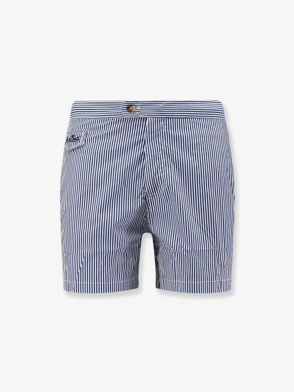 MC2 Saint Barth Harrys nylon swim shorts with striped print - Celeste
