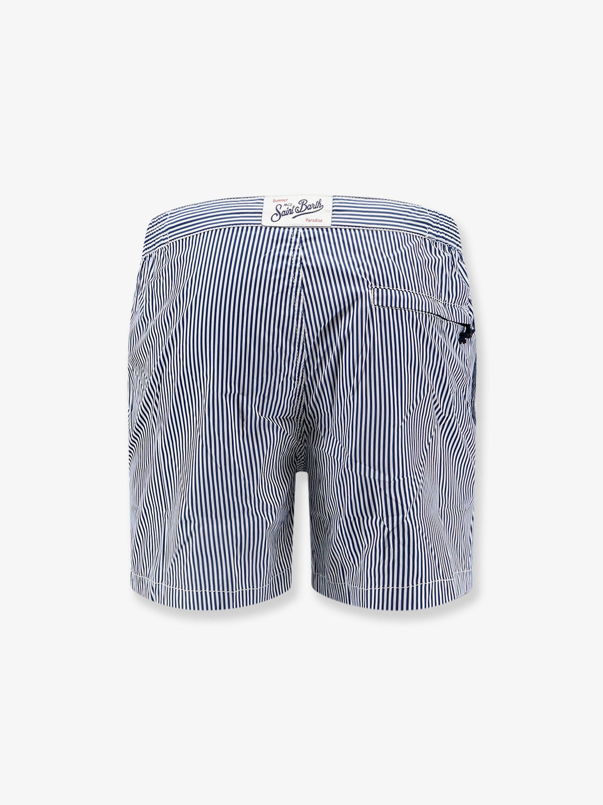 MC2 Saint Barth Harrys nylon swim shorts with striped print - Celeste