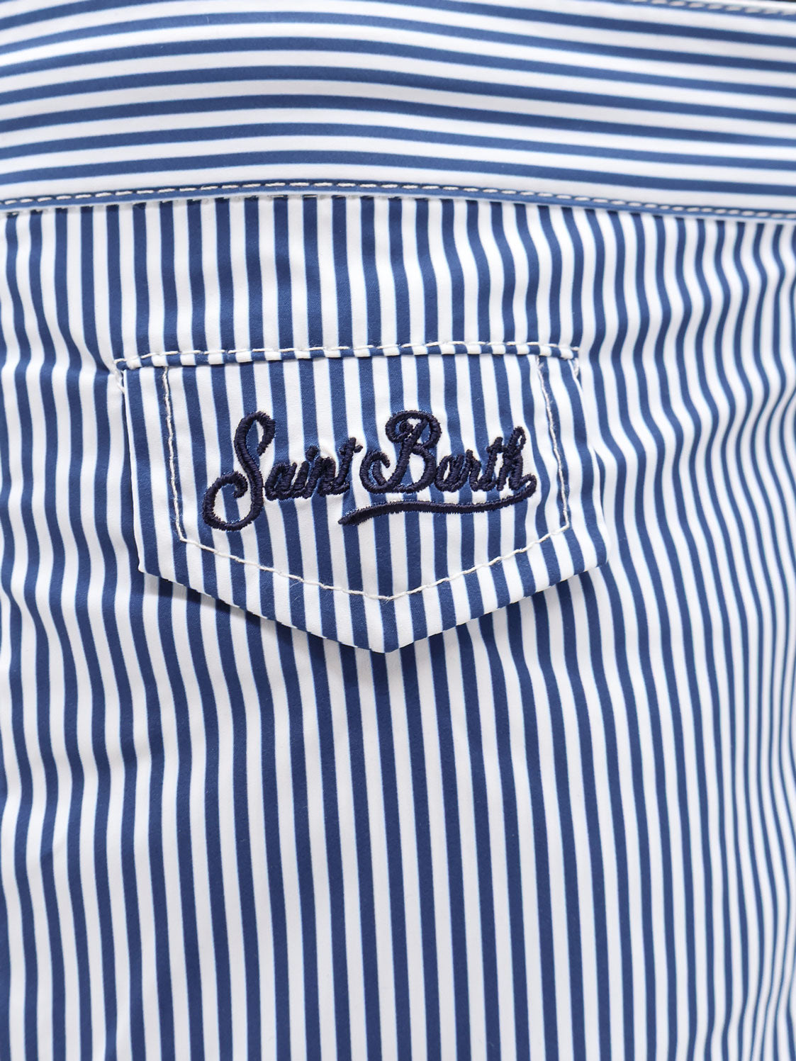 MC2 Saint Barth Harrys nylon swim shorts with striped print - Celeste