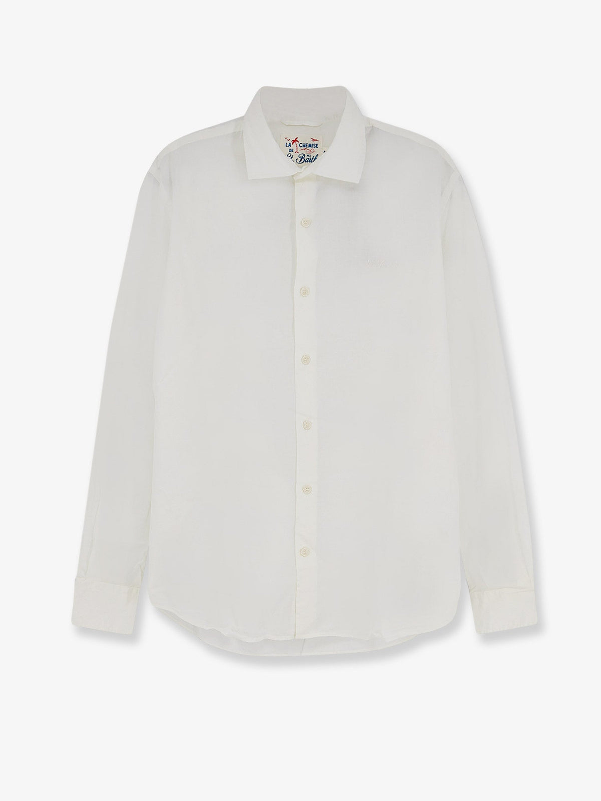 MC2 Saint Barth Cotton shirt with front embroidered logo - Cream