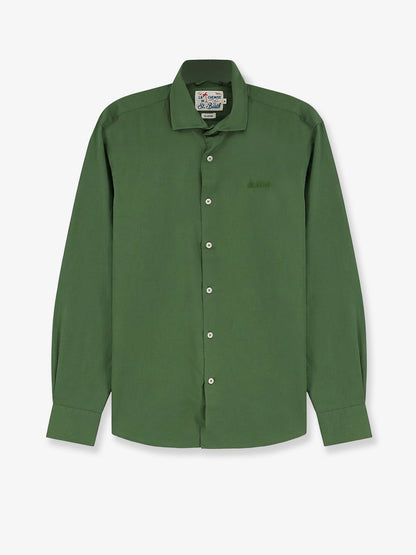 MC2 Saint Barth Ice cotton shirt with embroidered logo on the front - Military