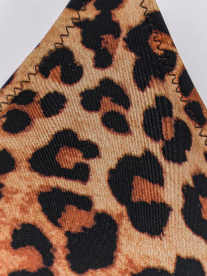 MC2 Saint Barth Leah nylon bikini top with animal print - Sandleopard