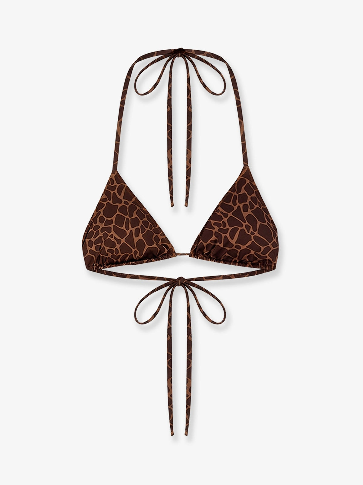 MC2 Saint Barth Leah nylon bikini top - Giraffeskin