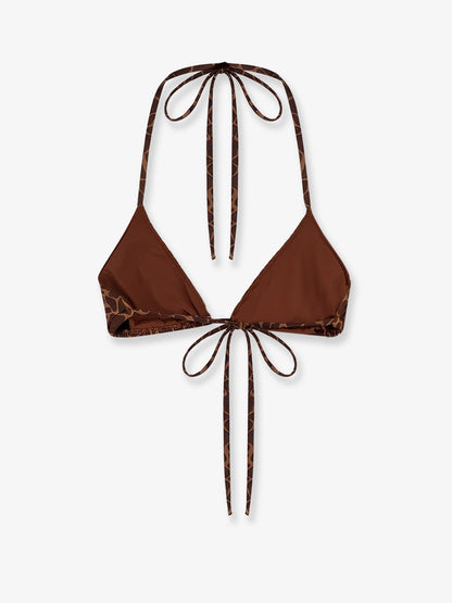 MC2 Saint Barth Leah nylon bikini top - Giraffeskin
