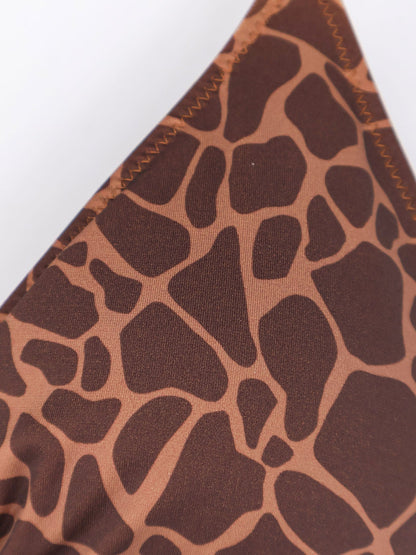MC2 Saint Barth Leah nylon bikini top - Giraffeskin