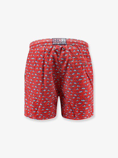 MC2 Saint Barth Recycled polyester swim trunks - Rosso