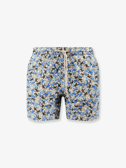 MC2 Saint Barth Nylon swim shorts with micro-pattern - Marrone