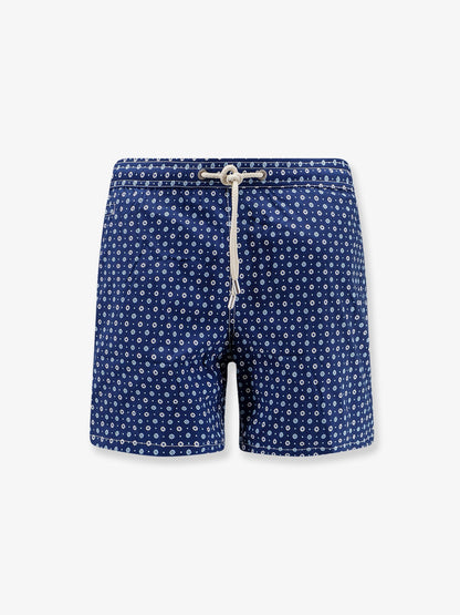 MC2 Saint Barth Nylon swim shorts with all-over micro pattern - Blu