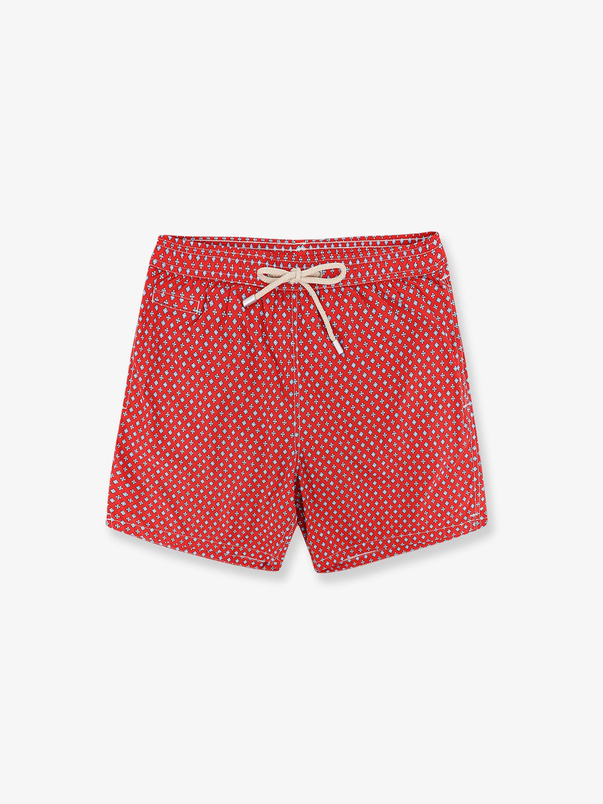 MC2 Saint Barth Nylon swim shorts with all-over micro pattern - Rosso