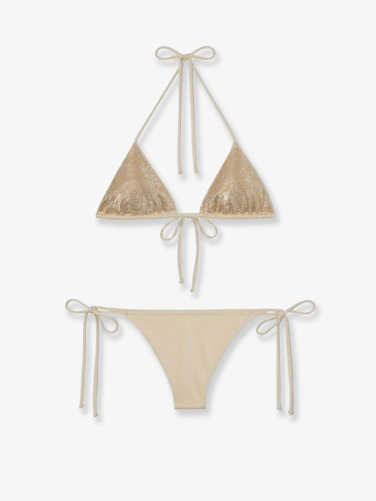 MC2 Saint Barth Maleah bikini in nylon with all-over rhinestone detail - Shinystrass