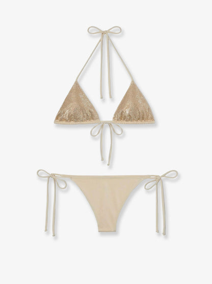 MC2 Saint Barth Maleah bikini in nylon with all-over rhinestone detail - Shinystrass