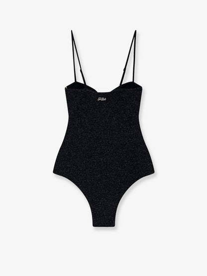 MC2 Saint Barth Medea one-piece lurex fabric swimsuit - Crinklelurex