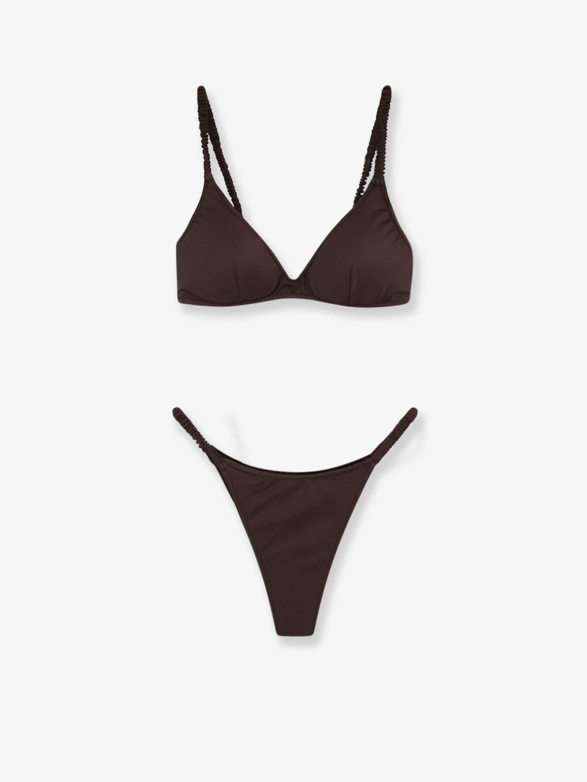 MC2 Saint Barth Moana nylon bikini - Darkbrown