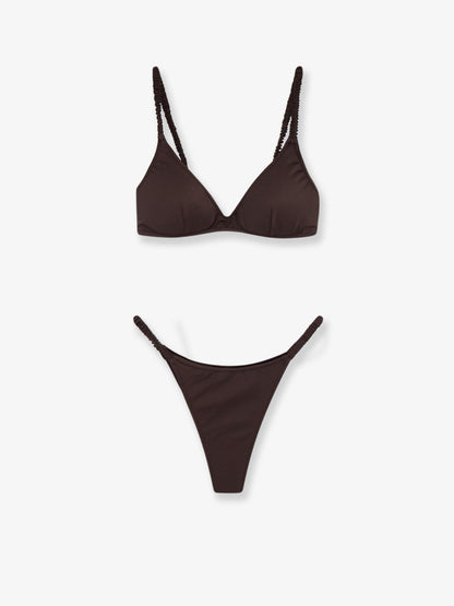 MC2 Saint Barth Moana nylon bikini - Darkbrown