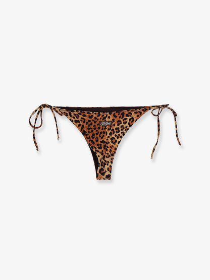 MC2 Saint Barth Nylon bikini bottoms with animal print - Sandleopard