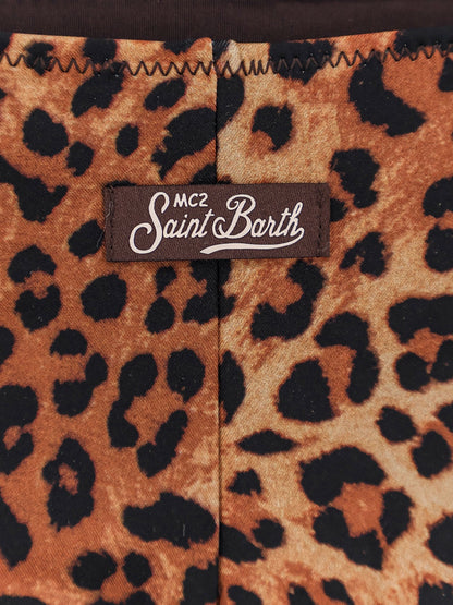 MC2 Saint Barth Nylon bikini bottoms with animal print - Sandleopard