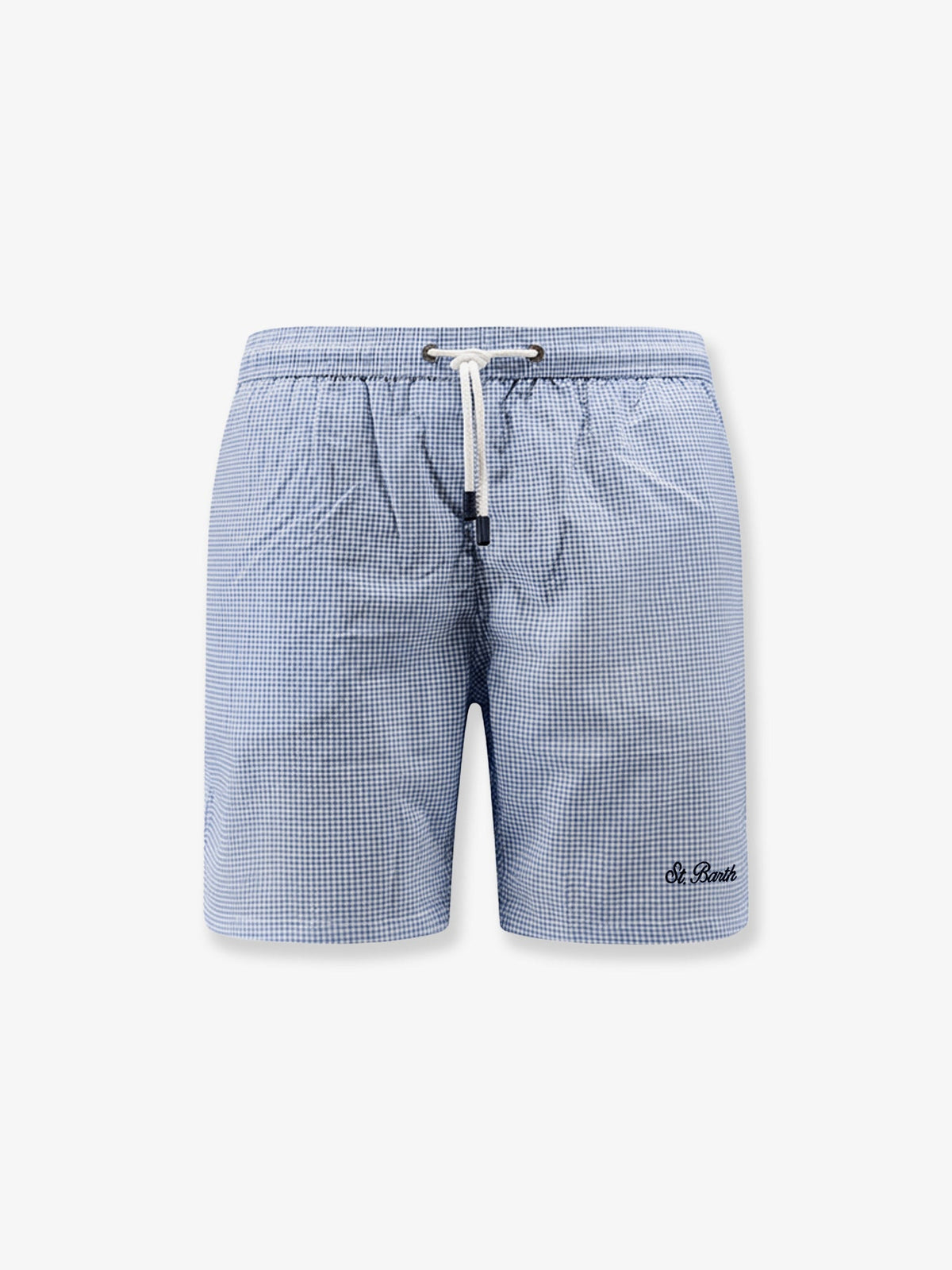 MC2 Saint Barth Nylon swim shorts with micro pattern - Blu