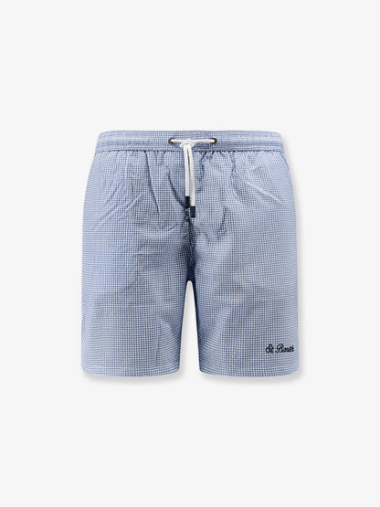 MC2 Saint Barth Nylon swim shorts with micro pattern - Blu