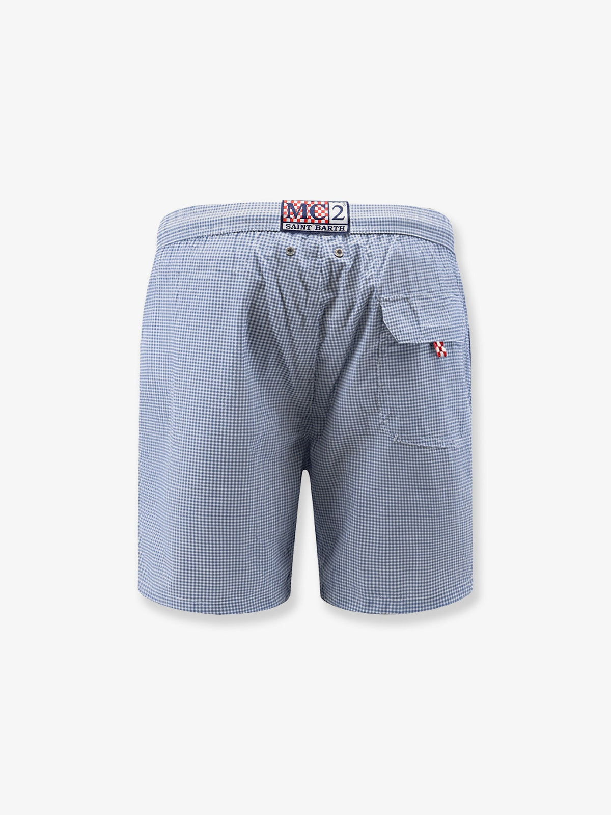 MC2 Saint Barth Nylon swim shorts with micro pattern - Blu