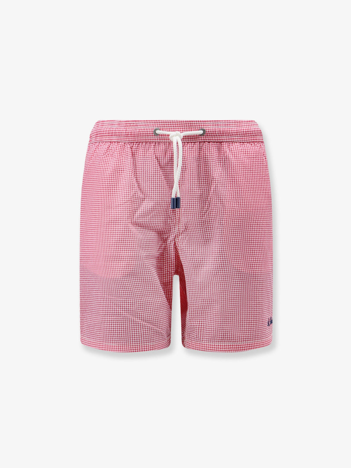 MC2 Saint Barth Patmos nylon swim trunks with vichy pattern - Rosso