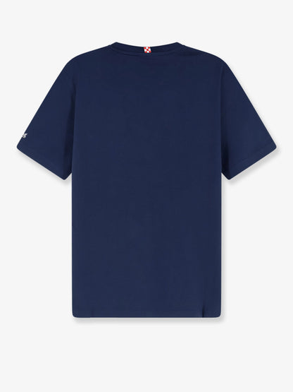 MC2 Saint Barth Portofino cotton T-shirt with embroidered logo on the front - Blu Scuro