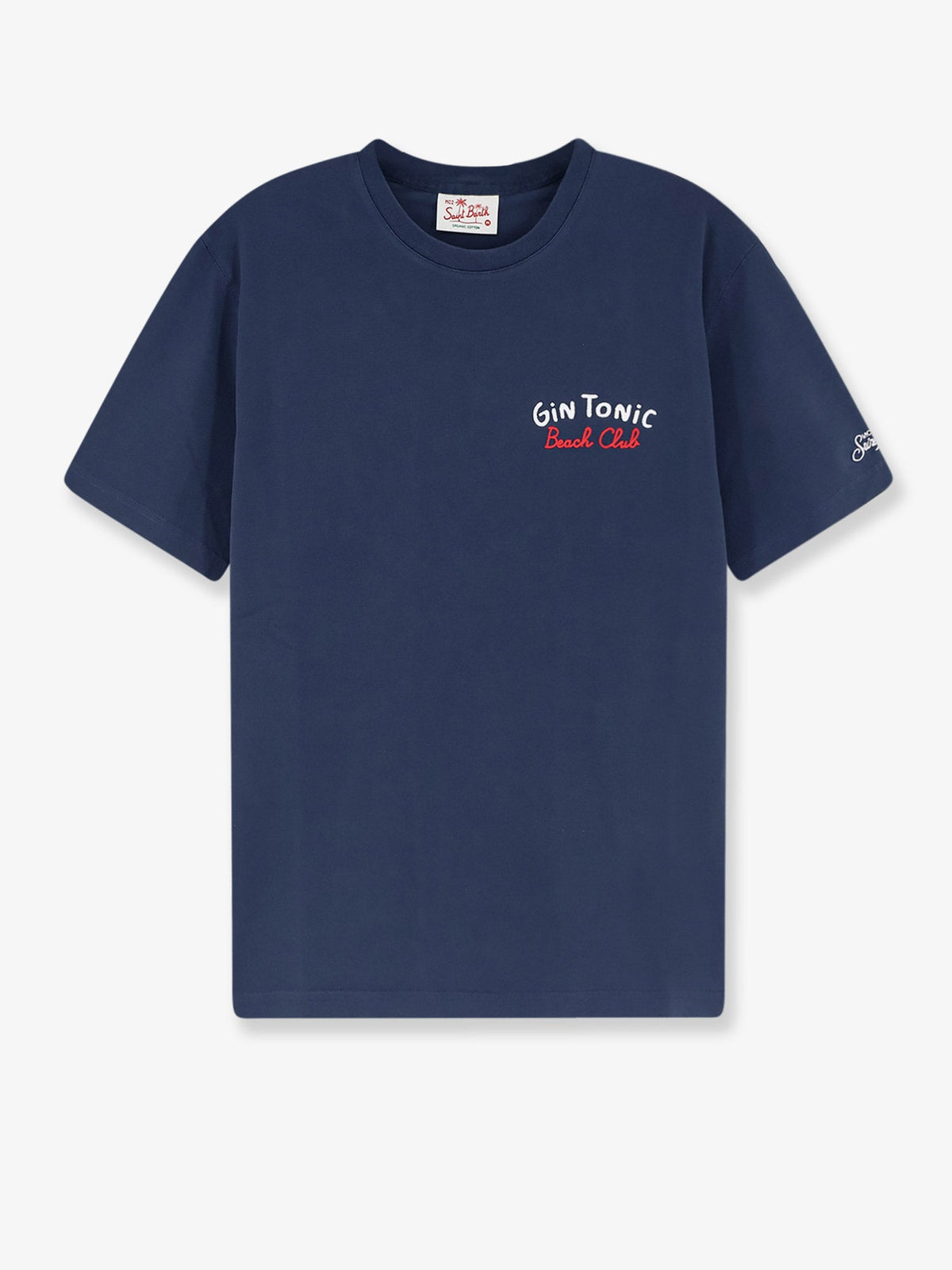 MC2 Saint Barth Portland cotton T-shirt with front embroidery - Blu Scuro