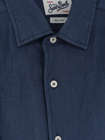 MC2 Saint Barth Linen shirt - Blue Navy