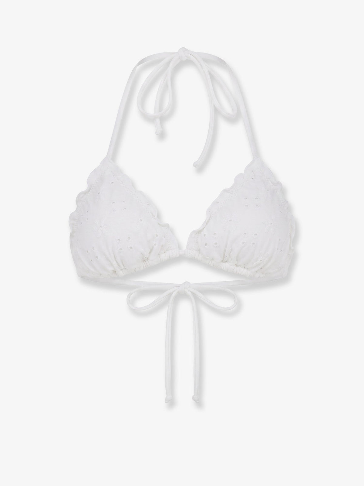MC2 Saint Barth Sagittarius Embroidered Bikini Top - Sangallo