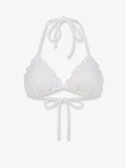 MC2 Saint Barth Sagittarius Embroidered Bikini Top - Sangallo