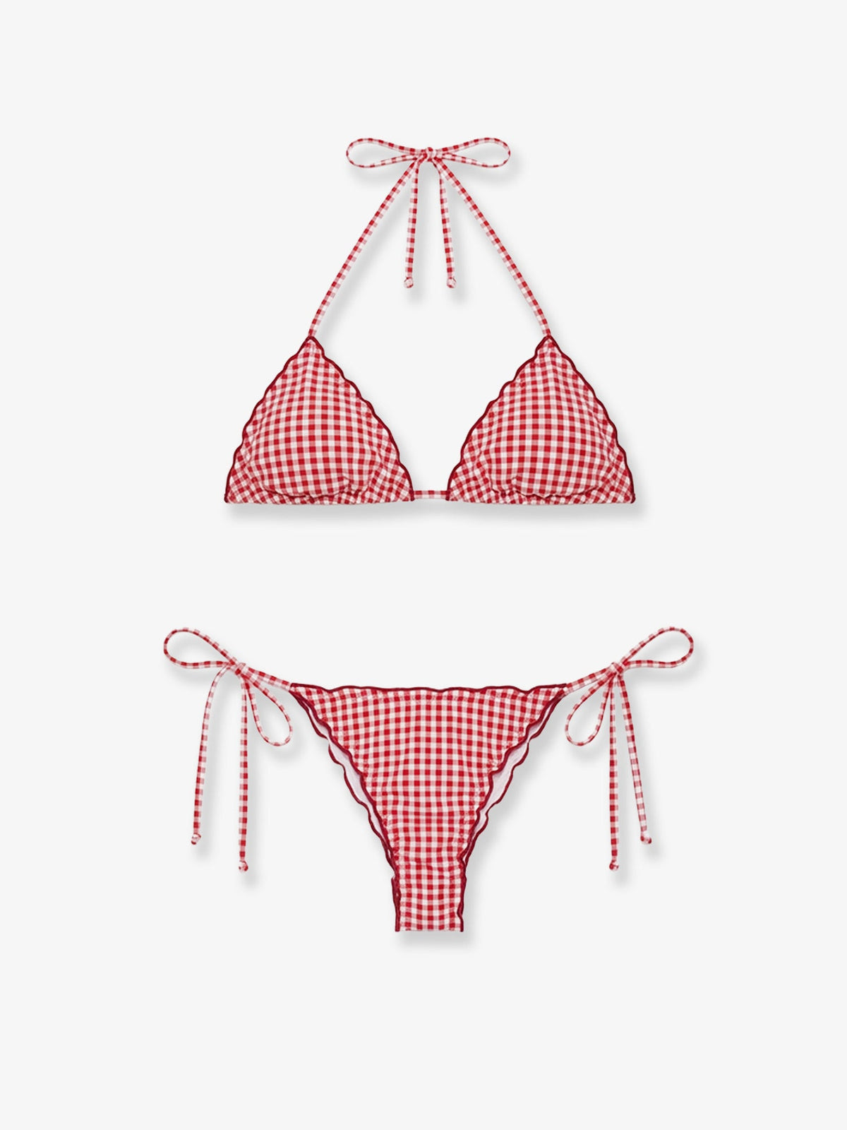 MC2 Saint Barth Sagitami nylon bikini with vichy pattern - Microvichy