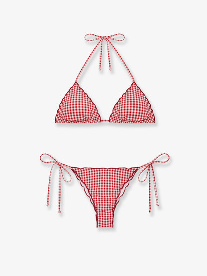 MC2 Saint Barth Sagitami nylon bikini with vichy pattern - Microvichy