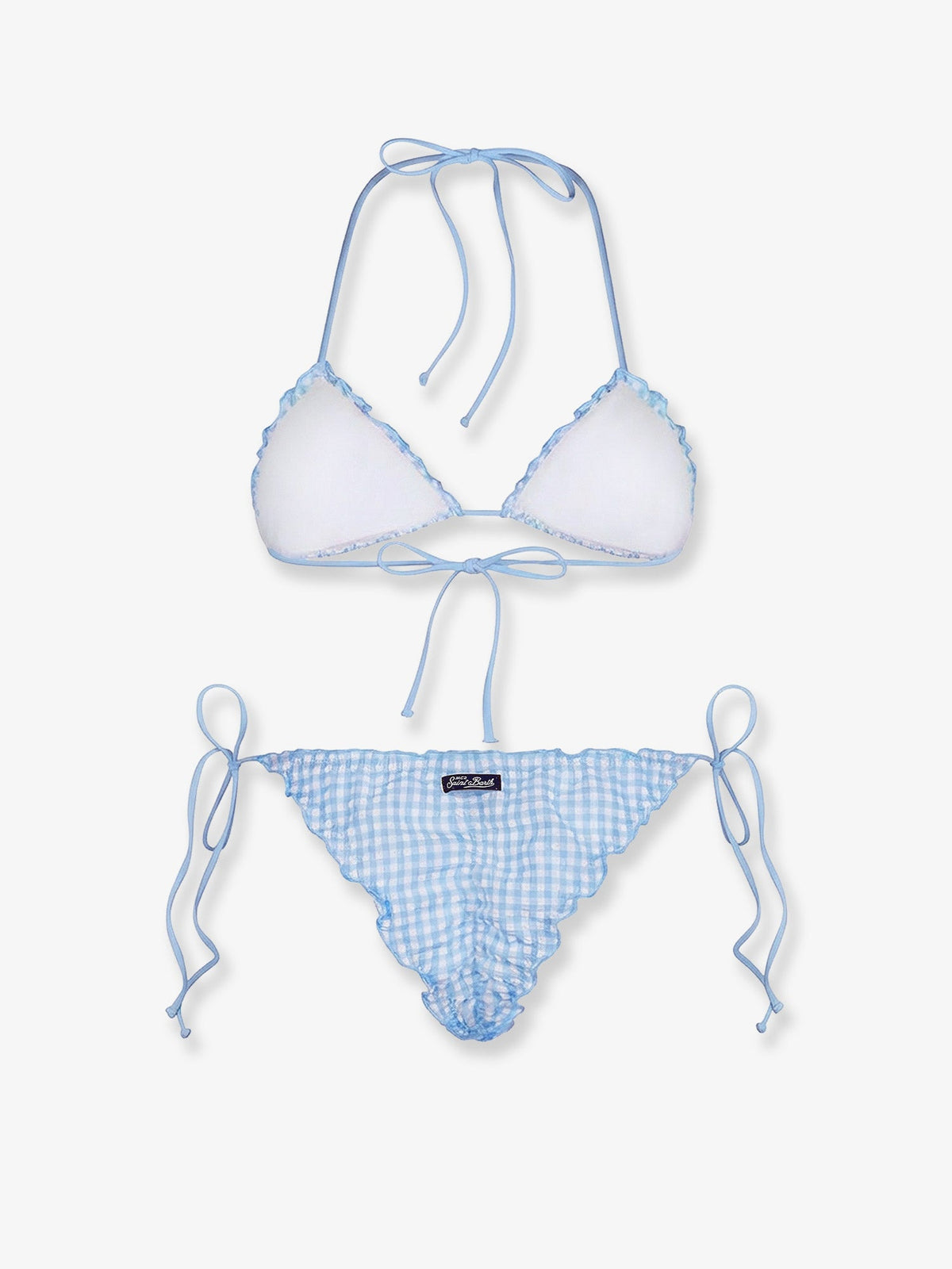 MC2 Saint Barth Sagitami nylon bikini with vichy pattern - Seersuckervichy