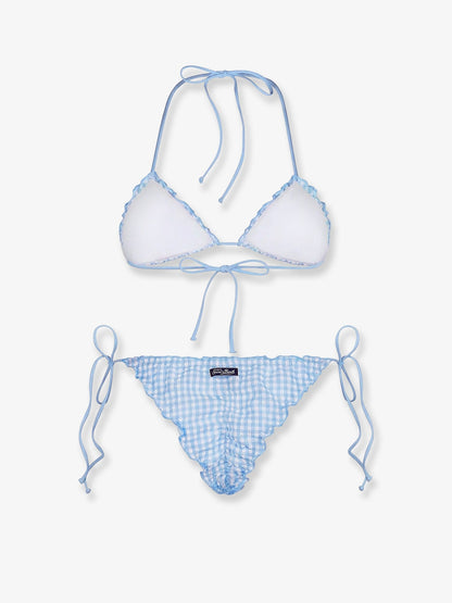 MC2 Saint Barth Sagitami nylon bikini with vichy pattern - Seersuckervichy