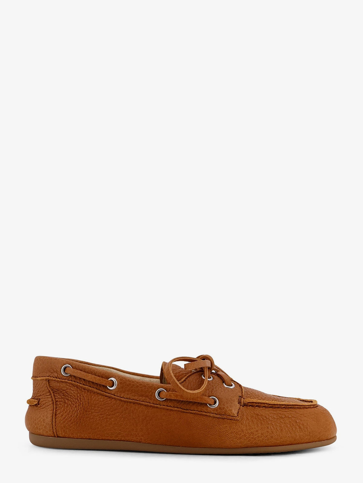 Miu Miu Vintage effect leather loafers - Ambra