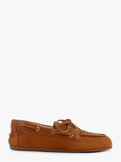 Miu Miu Vintage effect leather loafers - Ambra