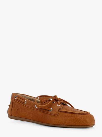 Miu Miu Vintage effect leather loafers - Ambra