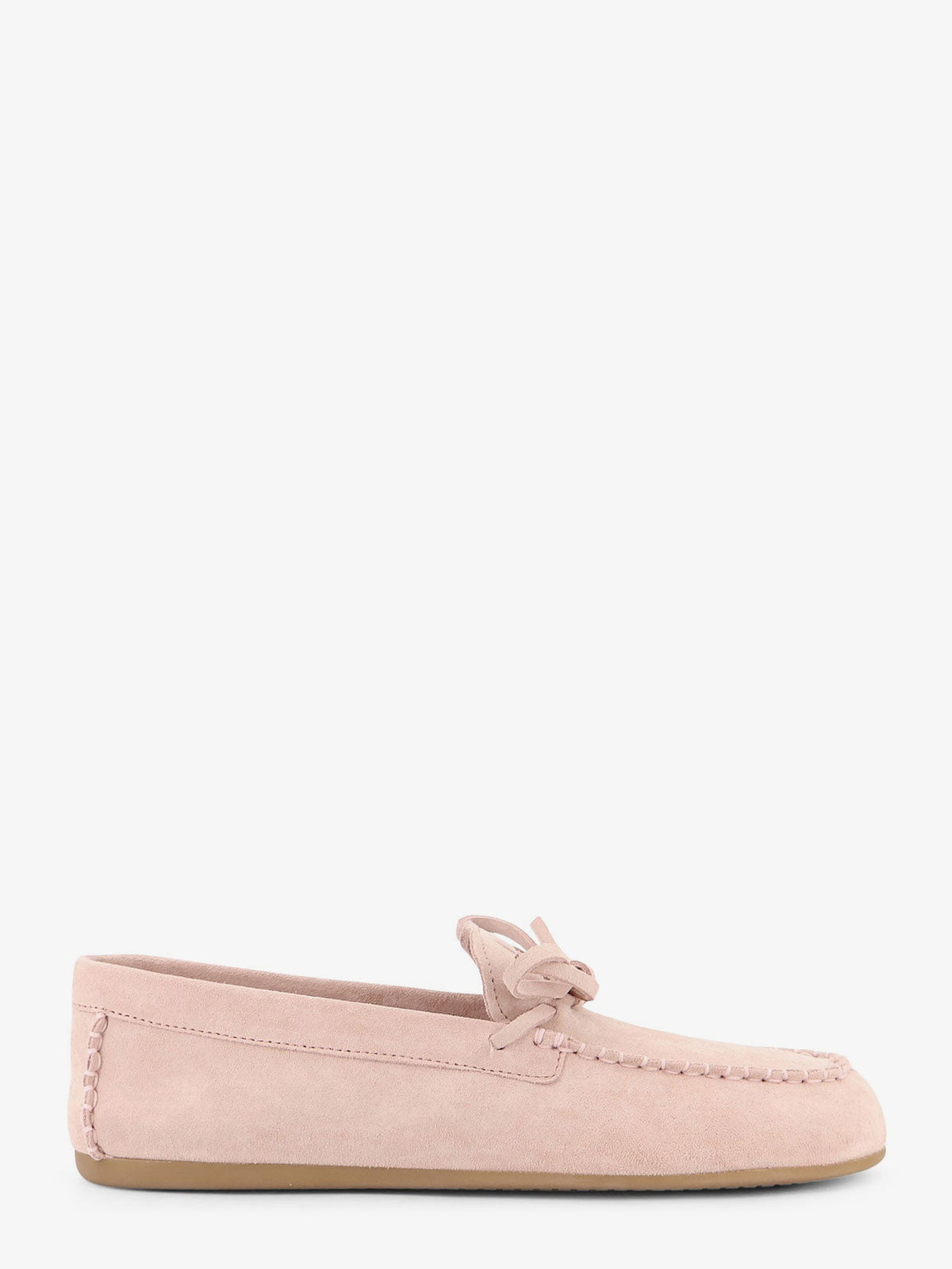 Miu Miu Suede loafer with frontal logo - Pesco