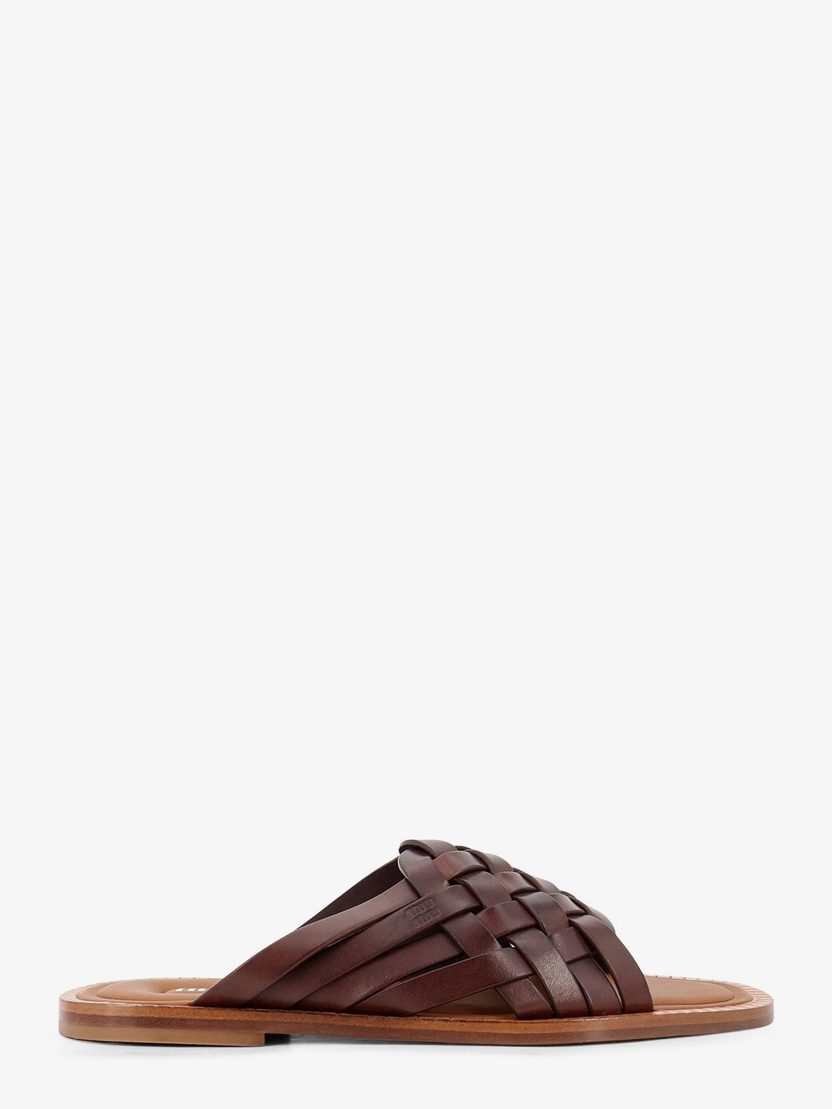 Miu Miu Leather sandals - Caffe