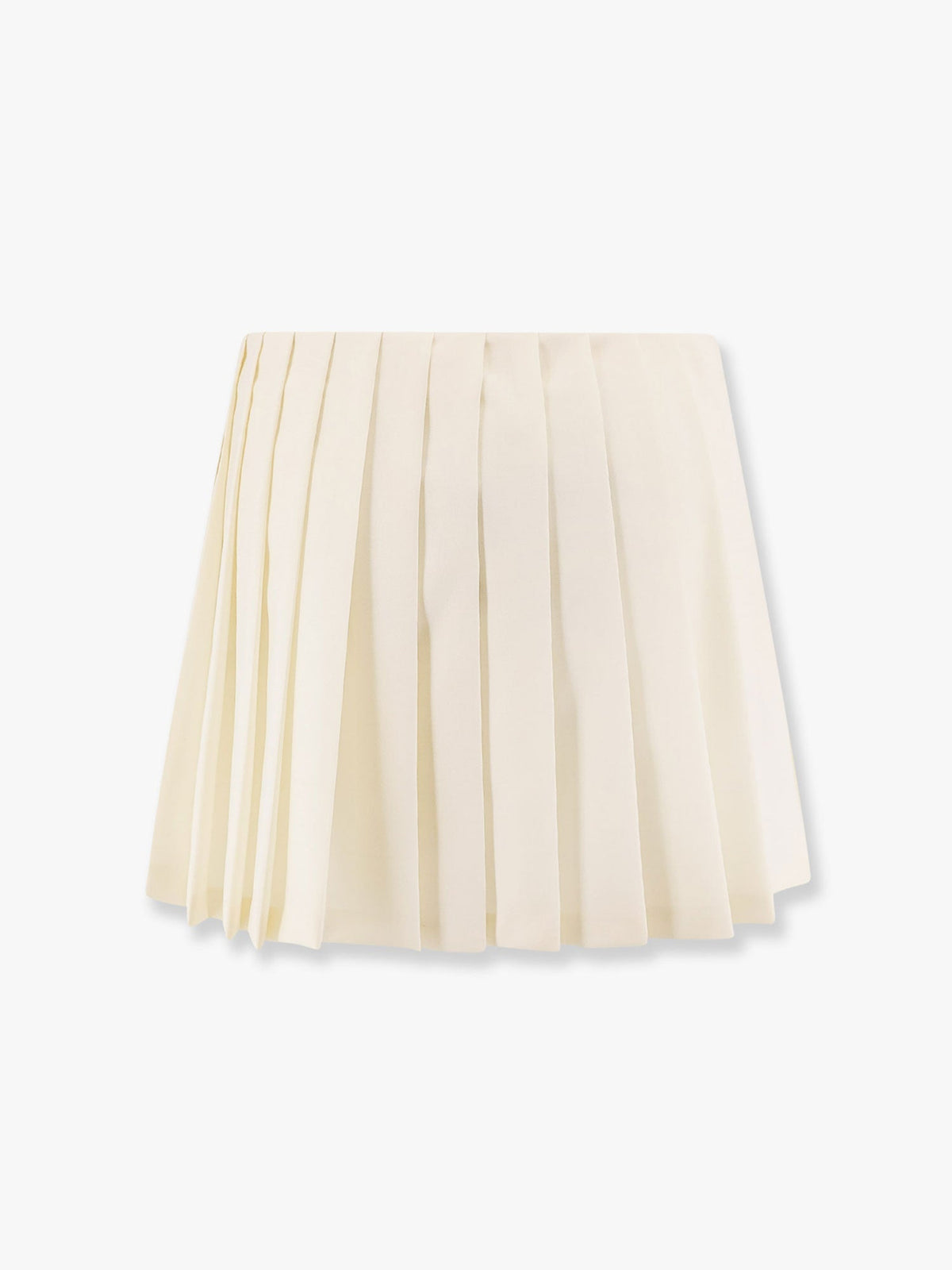 Miu Miu Plissé wool and mohair skirt - Bianco