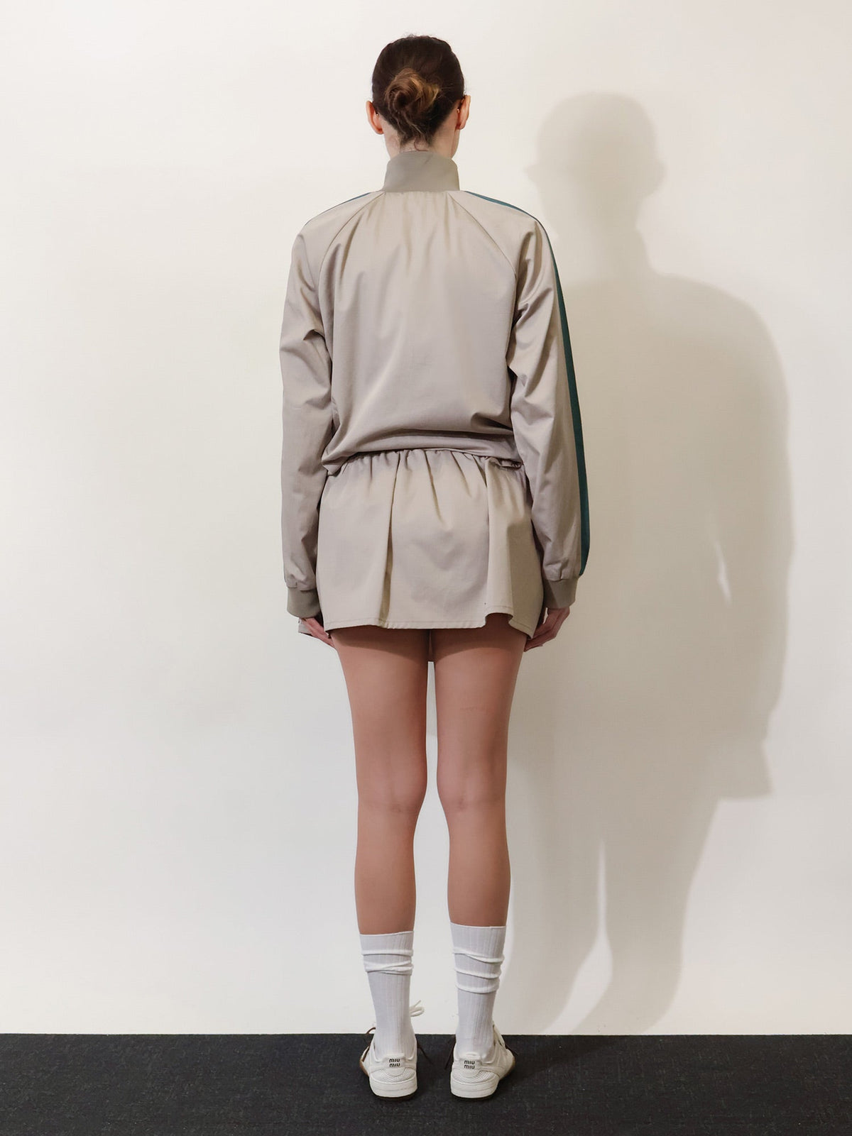 Miu Miu Old Twill Mini Skirt - Kakiverde