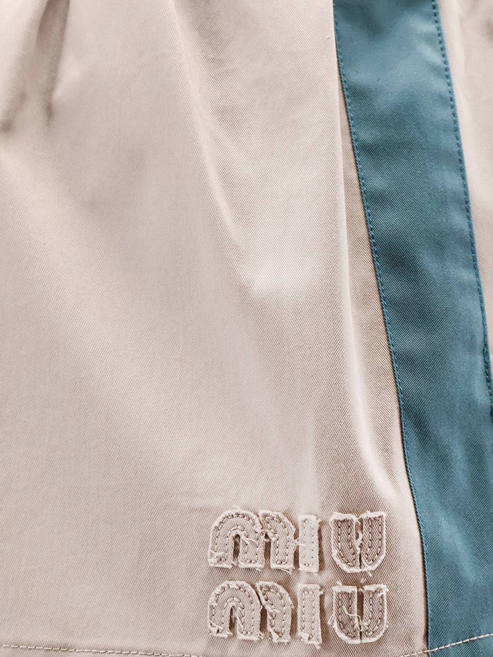 Miu Miu Old Twill Mini Skirt - Kakiverde