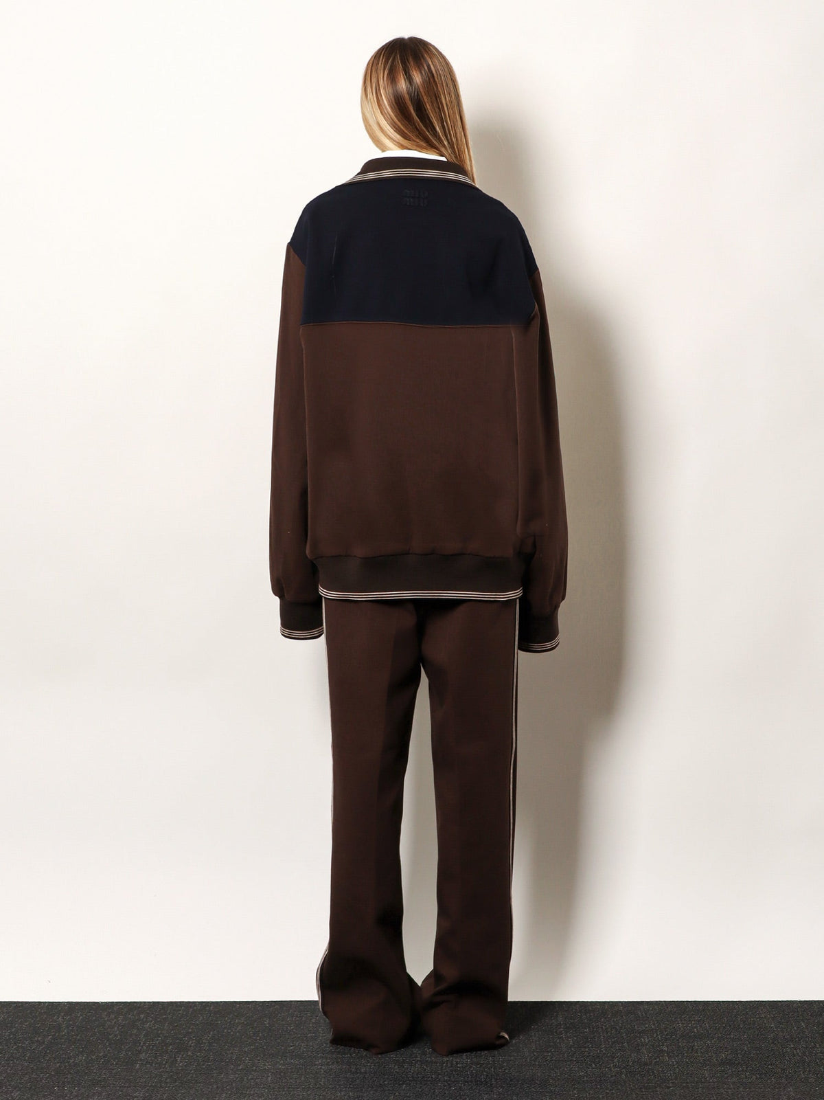 Miu Miu Viscose sweatshirt - Cacao + Blu
