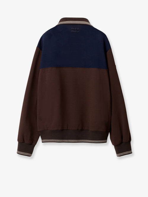 Miu Miu Viscose sweatshirt - Cacao + Blu