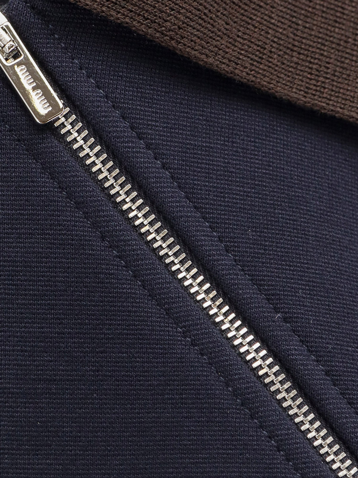 Miu Miu Viscose sweatshirt - Cacao + Blu