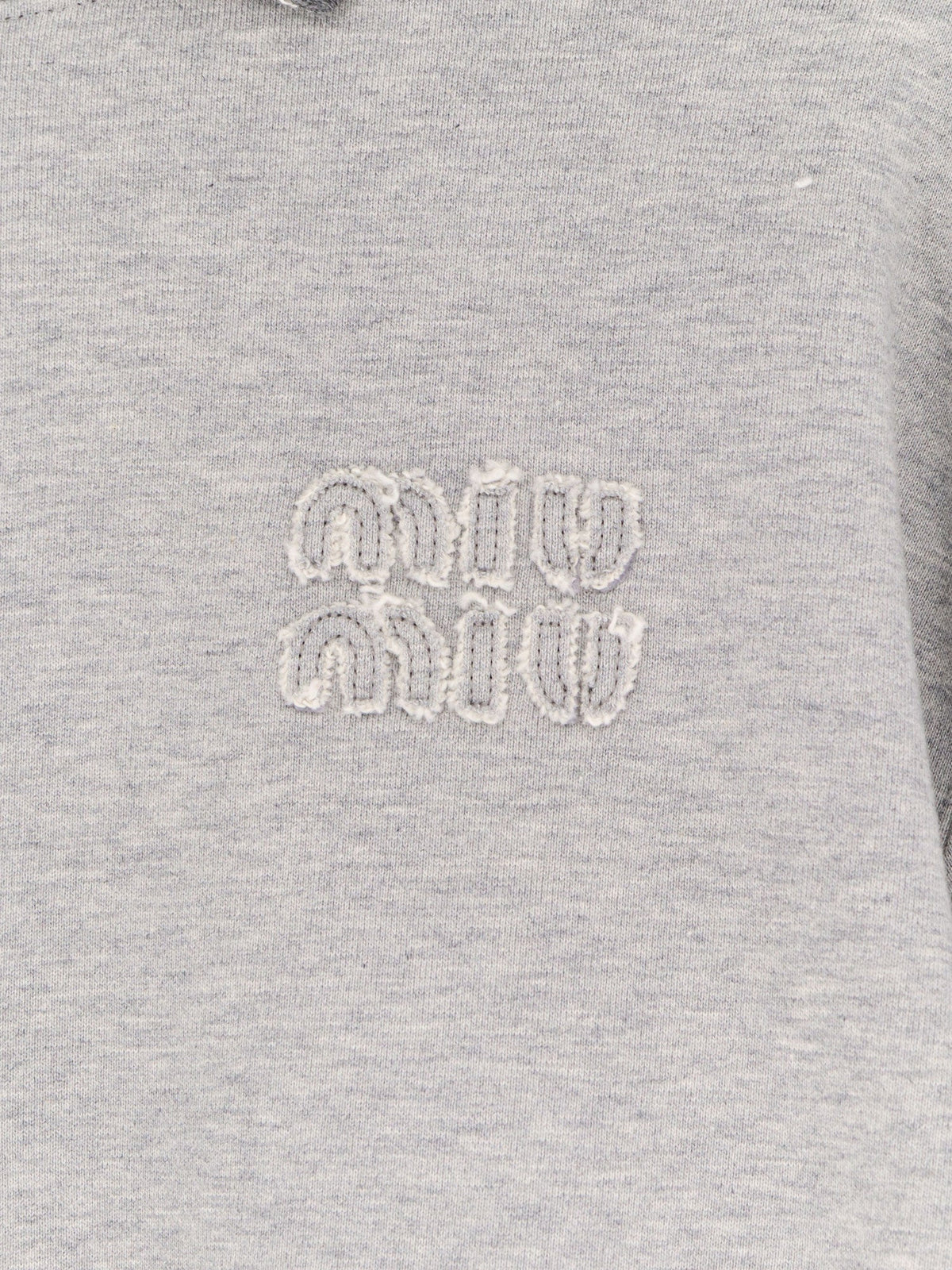 Miu Miu Mélange cotton sweatshirt - Grigio