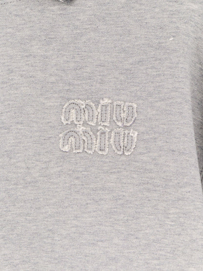 Miu Miu Mélange cotton sweatshirt - Grigio
