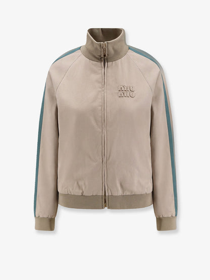 Miu Miu Old Twill Jacket - Kakiverde